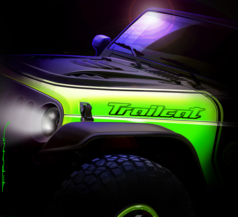 Illustration for article titled Is The Jeep Trailcat A 707 Horsepower Wrangler?